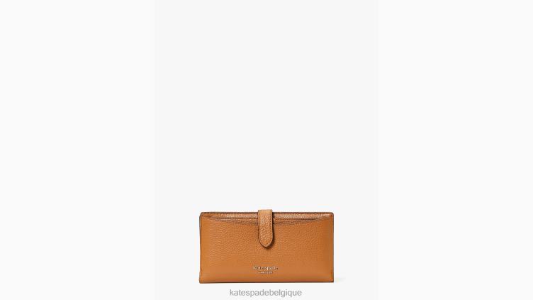 portefeuille à deux volets hudson Kate Spade femmes accessoires D8288378 bungalow marron