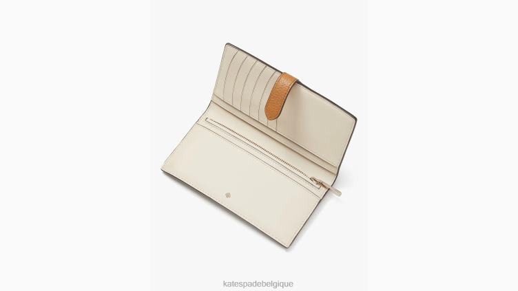 portefeuille à deux volets hudson Kate Spade femmes accessoires D8288378 bungalow marron