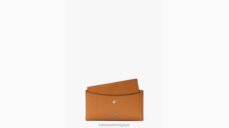portefeuille à deux volets hudson Kate Spade femmes accessoires D8288378 bungalow marron