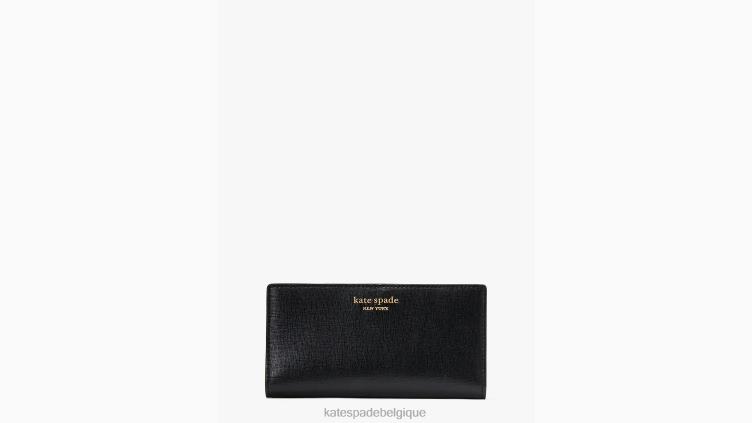 portefeuille mince à deux volets morgan Kate Spade femmes accessoires D8288437 noir