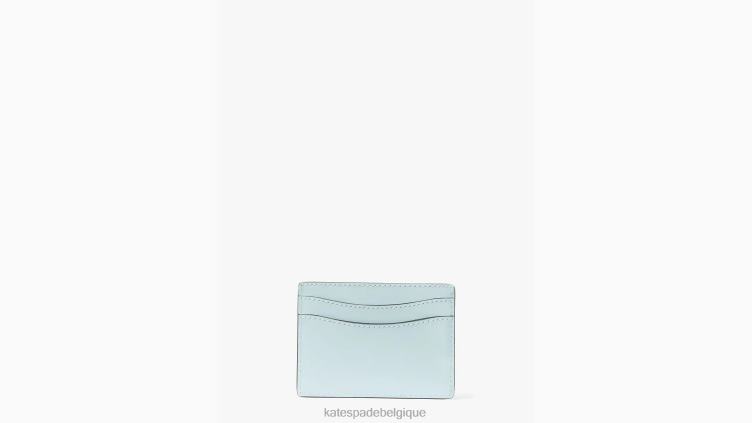 porte-cartes en cuir Sam Icon Kate Spade femmes accessoires D8288412 bleu aquarelle