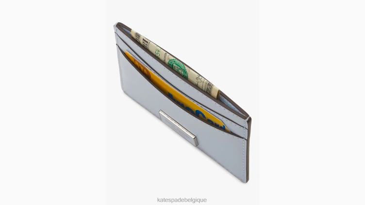 porte-cartes en cuir Sam Icon Kate Spade femmes accessoires D8288412 bleu aquarelle