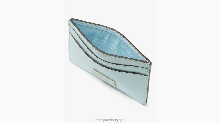 porte-cartes en cuir Sam Icon Kate Spade femmes accessoires D8288412 bleu aquarelle