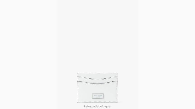 porte-cartes en cuir Sam Icon Kate Spade femmes accessoires D8288413 vrai blanc