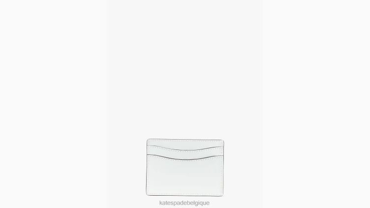 porte-cartes en cuir Sam Icon Kate Spade femmes accessoires D8288413 vrai blanc