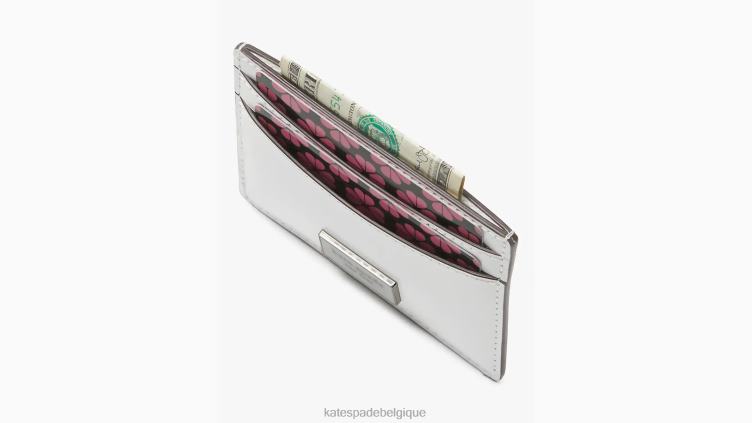 porte-cartes en cuir Sam Icon Kate Spade femmes accessoires D8288413 vrai blanc