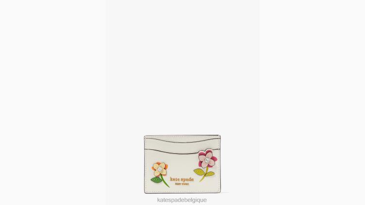 porte-cartes à fleurs en fleurs Kate Spade femmes accessoires D8288462 crème multi