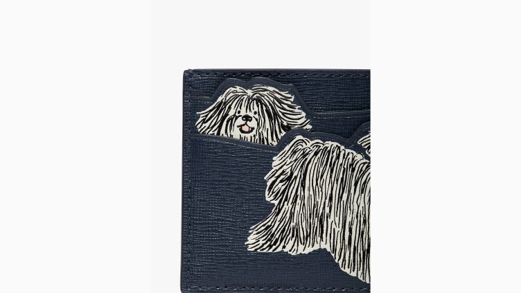 porte-cartes hirsute à relief Kate Spade femmes accessoires D8288416 blazer bleu multicolore