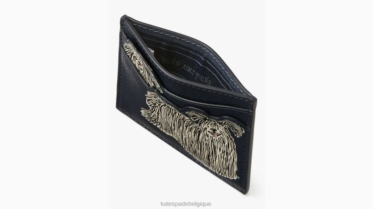 porte-cartes hirsute à relief Kate Spade femmes accessoires D8288416 blazer bleu multicolore
