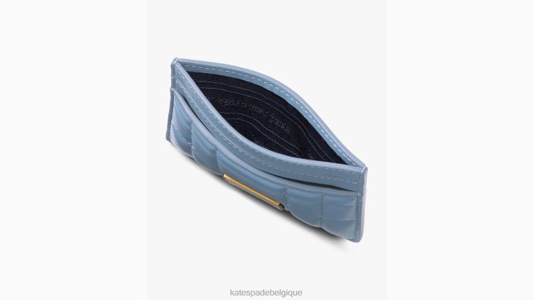 porte-cartes matelassé evelyn Kate Spade femmes accessoires D8288390 bleu mante