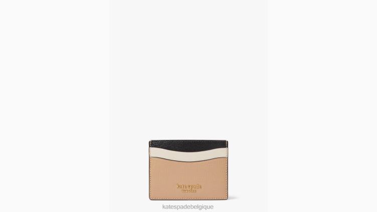 porte-cartes morgan color block Kate Spade femmes accessoires D8288405 café moka multi