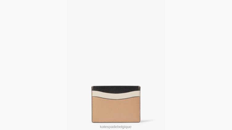 porte-cartes morgan color block Kate Spade femmes accessoires D8288405 café moka multi