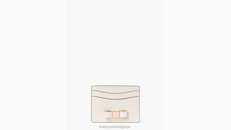 porte-cartes orné d'un nœud Morgan Kate Spade femmes accessoires D8288433 parchemin