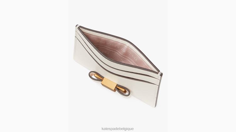 porte-cartes orné d'un nœud Morgan Kate Spade femmes accessoires D8288433 parchemin