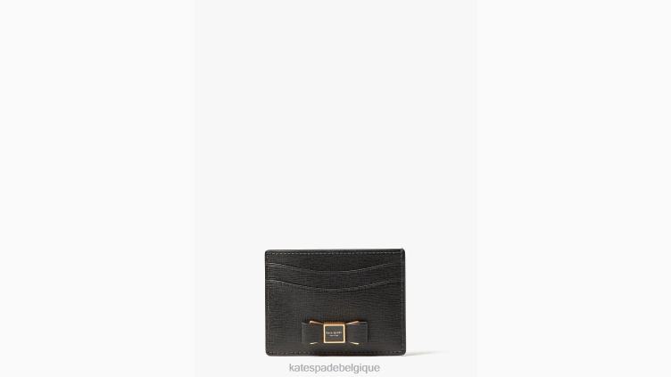 porte-cartes orné d'un nœud Morgan Kate Spade femmes accessoires D8288434 noir