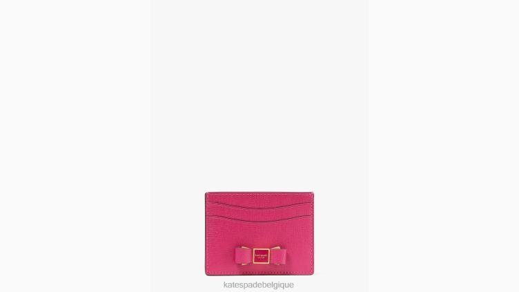 porte-cartes orné d'un nœud Morgan Kate Spade femmes accessoires D8288435 prune rose