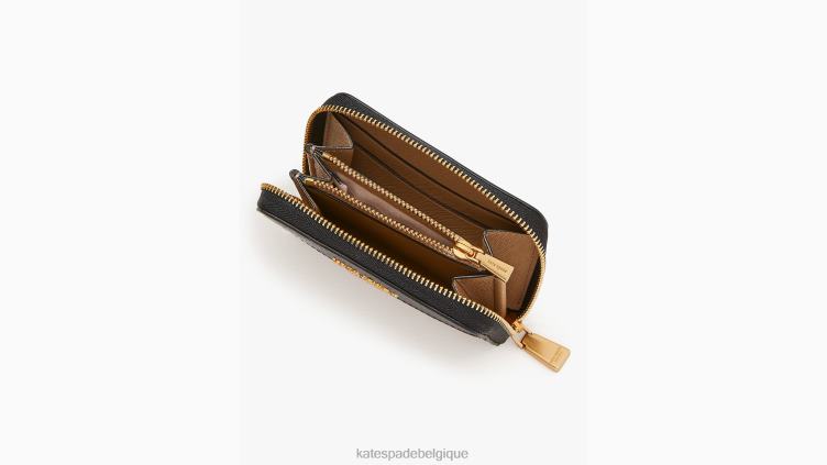 porte-cartes zippé Morgan à couleurs contrastées Kate Spade femmes accessoires D8288451 café moka multi