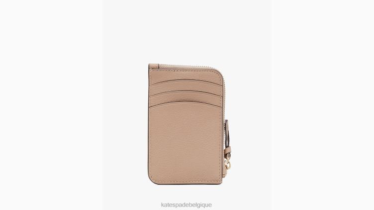 porte-cartes zippé à nœud Kate Spade femmes accessoires D8288469 papier kraft