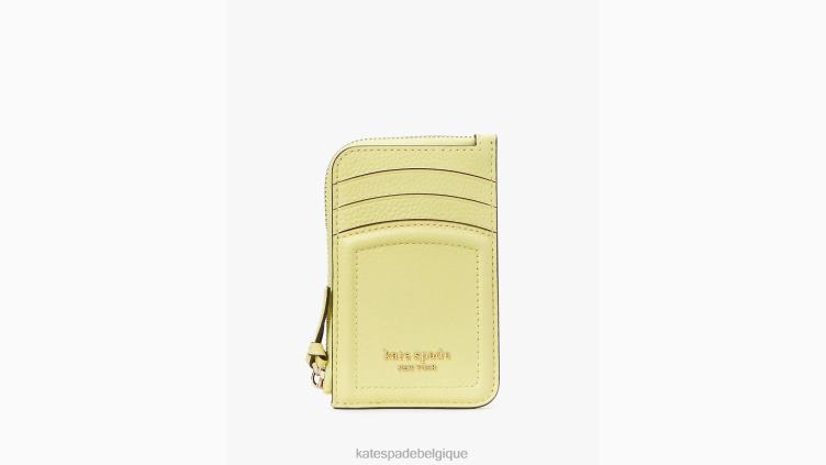 porte-cartes zippé à nœud Kate Spade femmes accessoires D8288470 le soleil brille