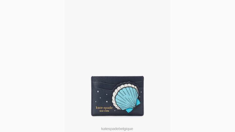 qu'est-ce que le porte-cartes orné d'une coquille Kate Spade femmes accessoires D8288342 blazer bleu multicolore