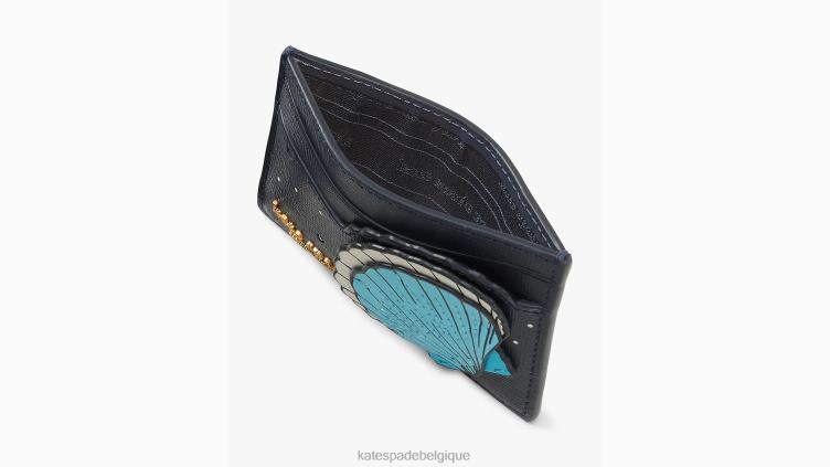 qu'est-ce que le porte-cartes orné d'une coquille Kate Spade femmes accessoires D8288342 blazer bleu multicolore