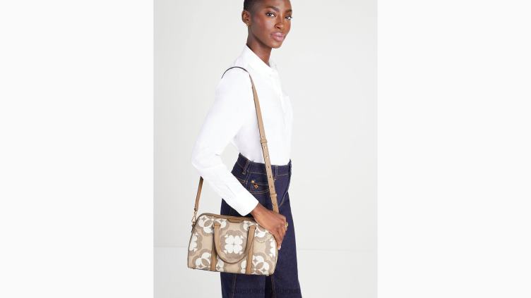 Cartable moyen Eleanor à monogramme fleuri Kate Spade femmes accessoires D8288316 naturel multi
