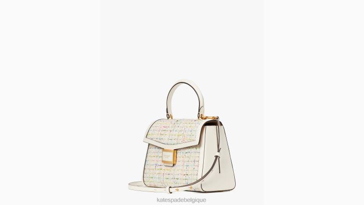 sac à poignée moyenne en tweed katy Kate Spade femmes accessoires D828848 crème multi