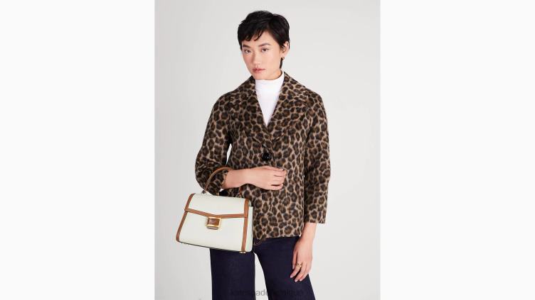 sac à poignée supérieure katy de taille moyenne à couleurs contrastées Kate Spade femmes accessoires D8288205 halo blanc multi