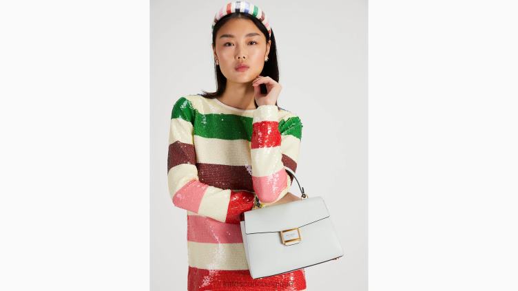 sac à poignée supérieure katy moyen Kate Spade femmes accessoires D828852 cristal bleu
