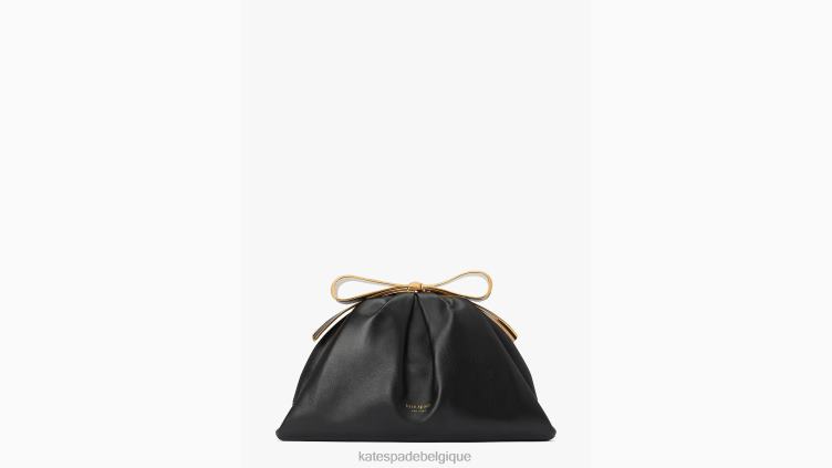 pochette à cadre en forme d'arc Kate Spade femmes accessoires D8288161 noir