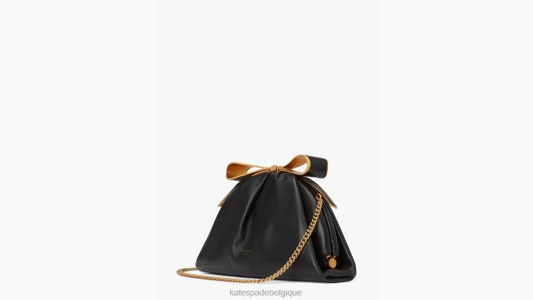 pochette à cadre en forme d'arc Kate Spade femmes accessoires D8288161 noir