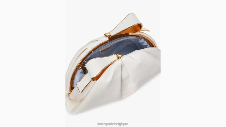 pochette à cadre en forme d'arc Kate Spade femmes accessoires D828892 crème