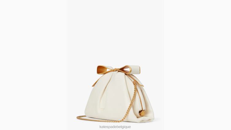 pochette à cadre en forme d'arc Kate Spade femmes accessoires D828892 crème