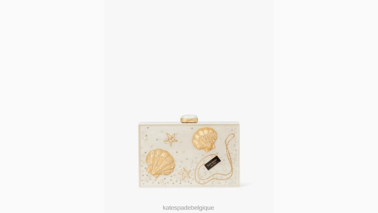 pochette à cadre en résine avec scène océanique et coquillages Kate Spade femmes accessoires D828815 multi