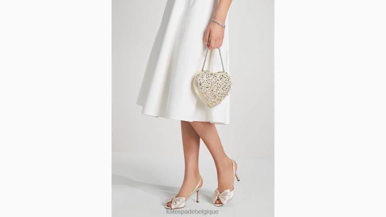 pochette de mariée ornée d'un cœur en 3D Kate Spade femmes accessoires D8288228 multi