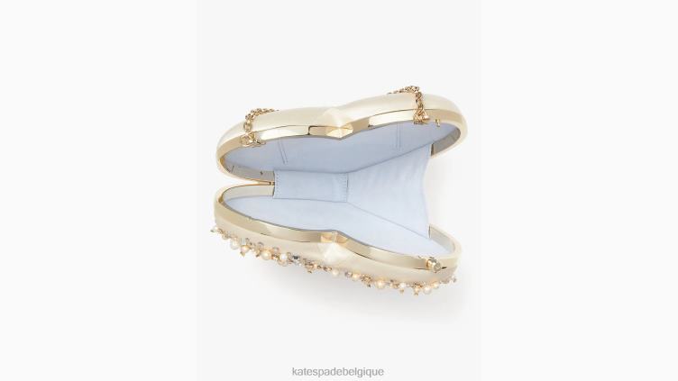 pochette de mariée ornée d'un cœur en 3D Kate Spade femmes accessoires D8288228 multi