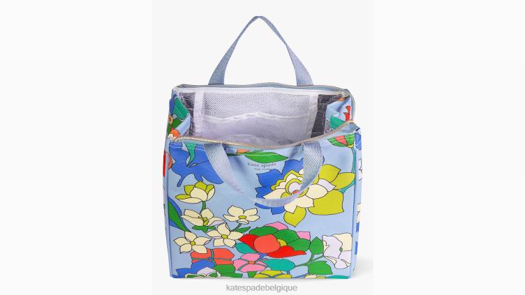 sac à lunch parterre de fleurs Kate Spade femmes accessoires D82881350 bleu multicolore