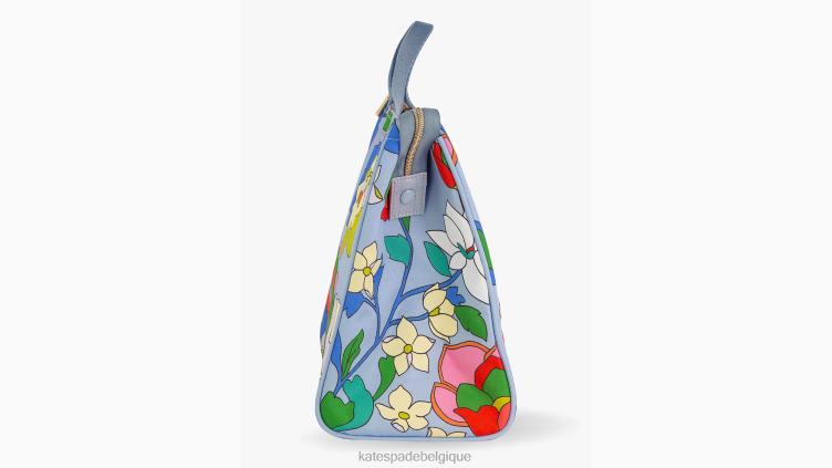 sac à lunch parterre de fleurs Kate Spade femmes accessoires D82881350 bleu multicolore