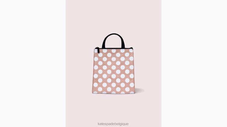 sac à lunch à pois géants Kate Spade femmes accessoires D82881345 rose