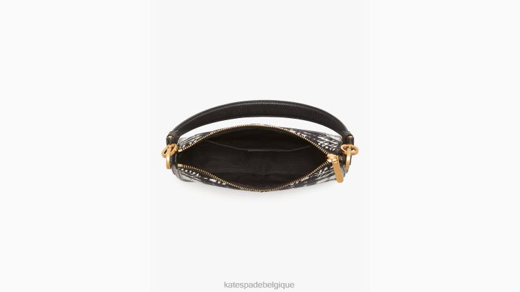 Sac à bandoulière convertible de taille moyenne en jacquard à carreaux Hudson Posh Kate Spade femmes accessoires D8288328 noir multicolore