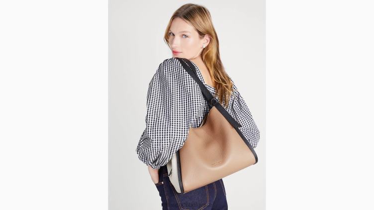 grand sac porté épaule contrasté Knott Kate Spade femmes accessoires D8288156 papier kraft multicolore