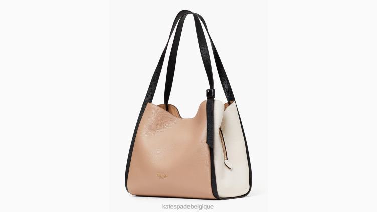 grand sac porté épaule contrasté Knott Kate Spade femmes accessoires D8288156 papier kraft multicolore