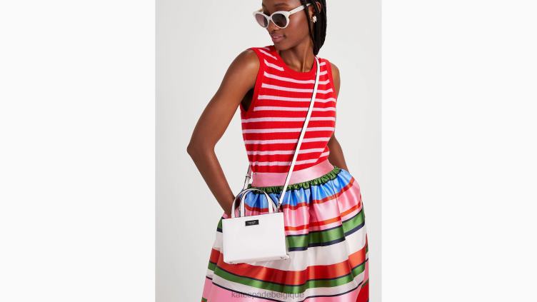 mini sac à main en cuir sam icon Kate Spade femmes accessoires D8288199 vrai blanc