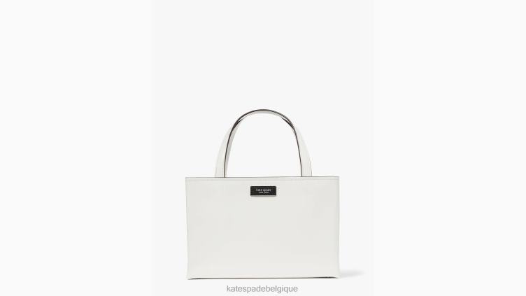 petit cabas sam icon en cuir Kate Spade femmes accessoires D8288219 vrai blanc
