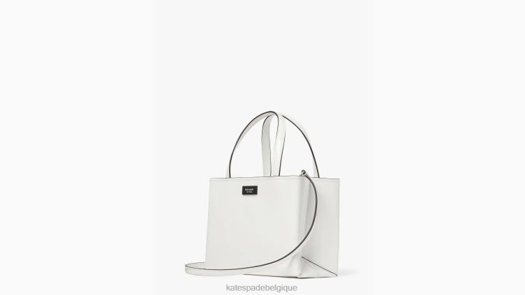 petit cabas sam icon en cuir Kate Spade femmes accessoires D8288219 vrai blanc