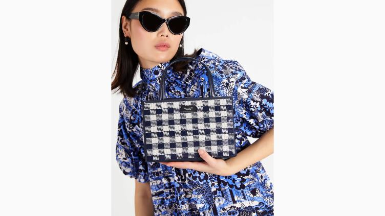 petit fourre-tout à sequins et vichy sam icon Kate Spade femmes accessoires D8288215 blazer bleu multicolore