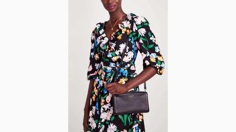 petit sac à bandoulière noué Kate Spade femmes accessoires D828885 noir