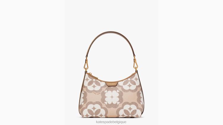 petit sac porté épaule Reece à monogramme fleuri Kate Spade femmes accessoires D828844 naturel multi