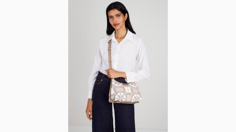 petit sac porté épaule Reece à monogramme fleuri Kate Spade femmes accessoires D828844 naturel multi