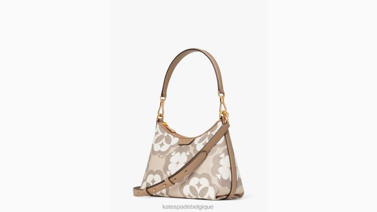 petit sac porté épaule Reece à monogramme fleuri Kate Spade femmes accessoires D828844 naturel multi